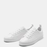 White Textured Sneakers