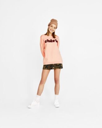 Oversized sweater with slogan